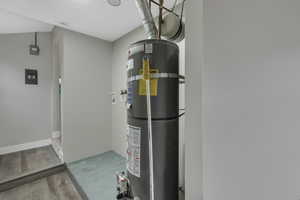 Utilities with strapped water heater