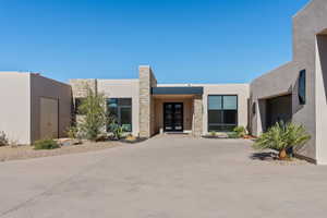 View of front facade with french doors