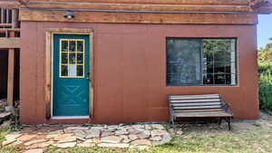 Basement entrance to the family room and/or basement apartment