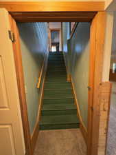 Stairway from the basement to the main floor