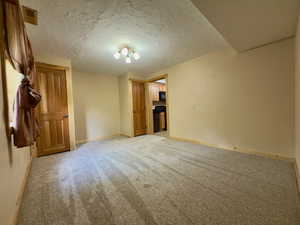 Basement bedroom just off the kitchen