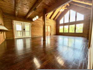Main floor area with floor to ceiling windows