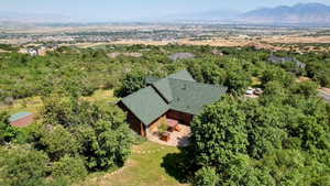 Drone / aerial view of the house & gorgeous valley views