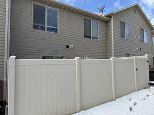 View of fenced in patio