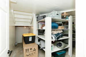 storage room under the stairs