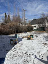 Fenced and landscaped backyard