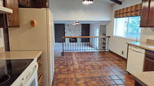 Family room next to kitchen