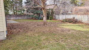 Back yard with patio