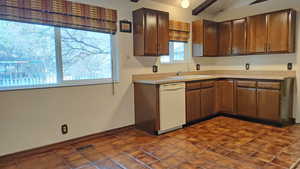 Spacious kitchen with informal dining