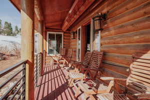 View of wooden terrace