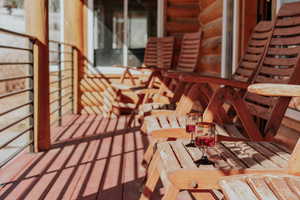 View of wooden deck