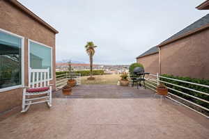 View of patio / terrace with area for grilling