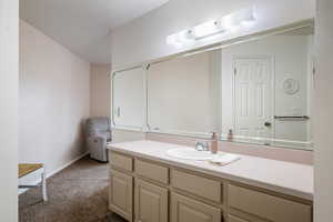 Bathroom featuring vanity