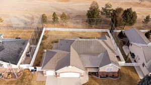 Birds eye view of property