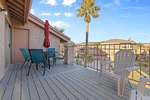 View of wooden terrace