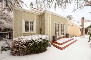 View of snow covered house