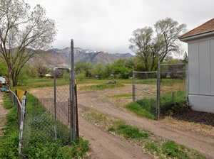 View of street with a mountain view