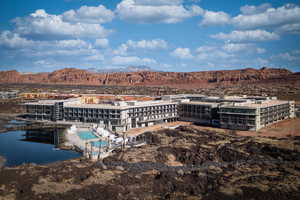 Bird's eye view of Resort Center featuring a water and mountain view