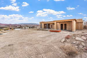 Exterior space with a mountain view