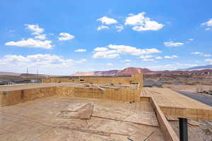 Exterior space with a mountain view