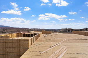 View of yard featuring a mountain view