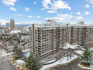 View of snow covered property