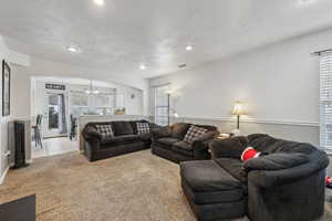 Carpeted living room