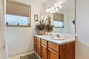 Bathroom featuring vanity