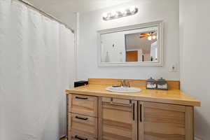 Bathroom featuring vanity