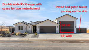 View of front facade with a garage