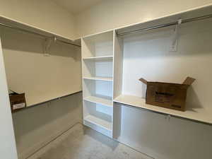 View of walk in closet
