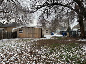 View of snowy yard