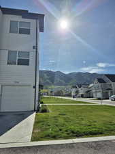 Mountain view with a residential view