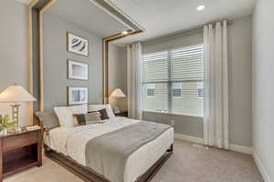 View of carpeted bedroom