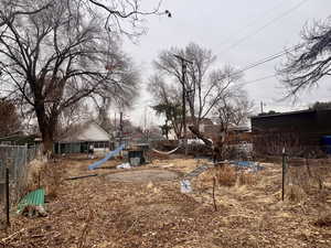 View of yard featuring a playground