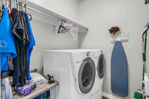 Laundry room with independent washer and dryer