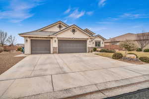 Ranch-style house with a garage