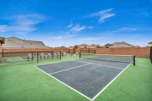 View of tennis court