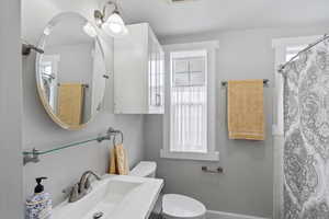 Bathroom with lots of natural light and privacy