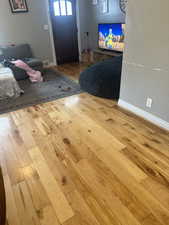 Interior space featuring light hardwood / wood-style floors