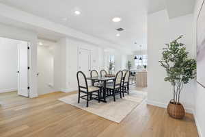 Dining room featuring light hardwood / wood-style floors