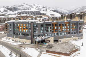 Exterior space featuring a mountain view