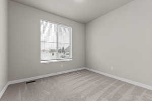 View of carpeted spare room
