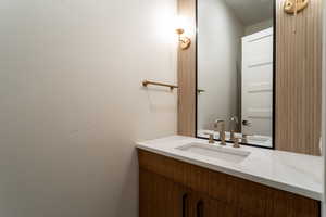 Bathroom featuring vanity