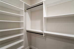 View of walk in closet