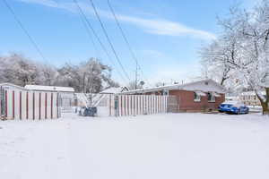 Fenced backyard