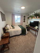 View of carpeted bedroom