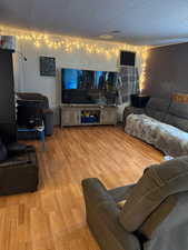 Living room featuring light hardwood / wood-style floors