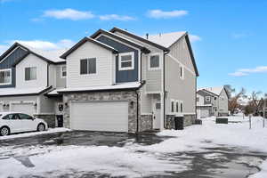 View of front facade with a garage