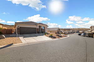 View of front facade with a garage